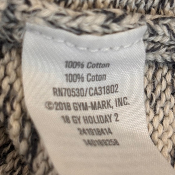 Gymboree Kids Unisex Cardigan Sweater Knitted Front Zipper 100% Cotton - Picture 4 of 4